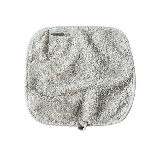 Graccioza Luxury Bath Linens Light Grey Square Wash Cloth Cotton Washcloth - Picture 1 of 5
